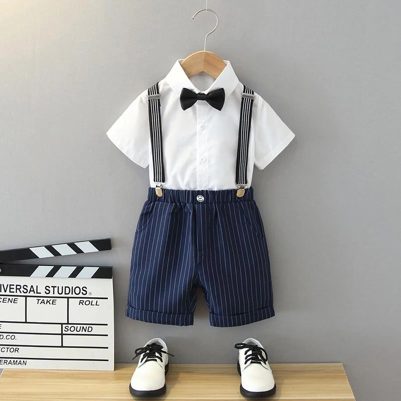 男童礼服儿童西装英伦风帅气夏季花童套装主持人幼儿园六一演出服