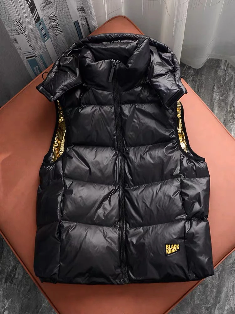 （欣姐臻选）黑金马甲厚背心外套