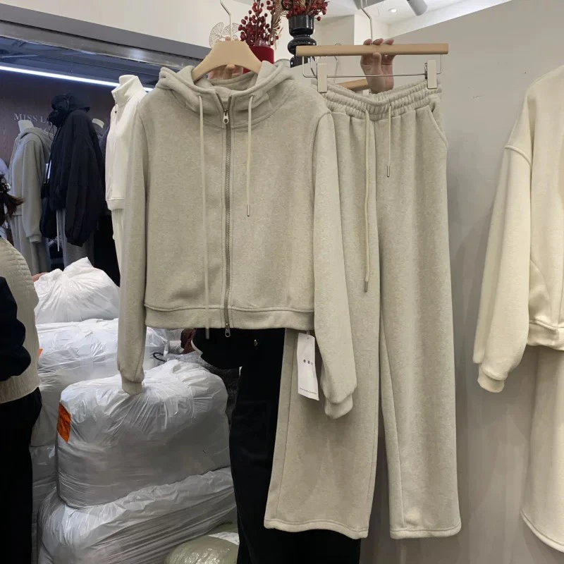 （欣姐臻选）连帽休闲运动套装女