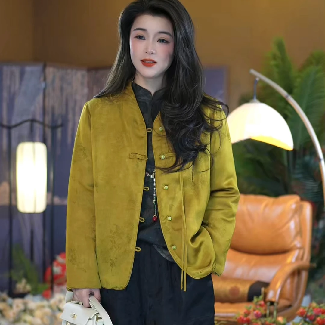 【苏唐韵】金玉满堂流苏棉袄 香云纱桑蚕丝保暖柔暖新中式风