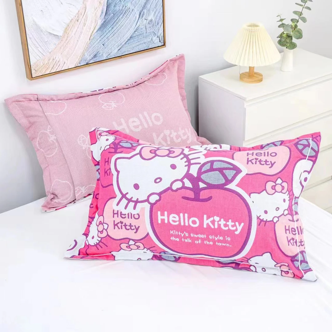 【凯蒂爱苹果】亲肤 透气 吸汗 纯棉纱布枕套一对 52x80厘米