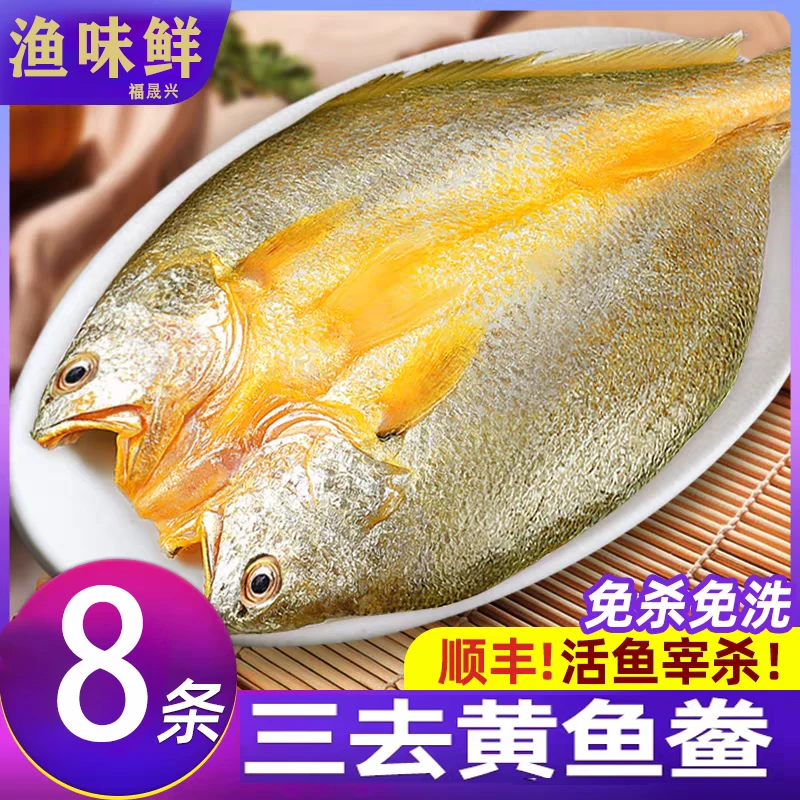 宁德黄鱼鲞整条大黄鱼鲞海捕纯野生黄花鱼三去大鱼冰鲜开背