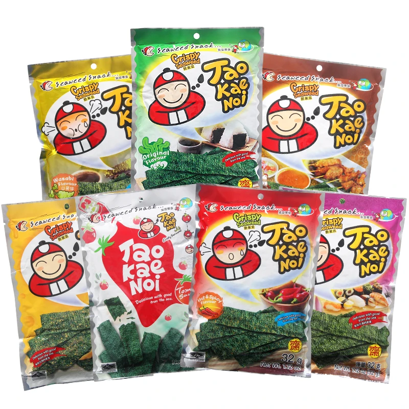泰国进口小零食 老板仔紫菜/日本炸紫菜/海苔片网红休闲膨化食品