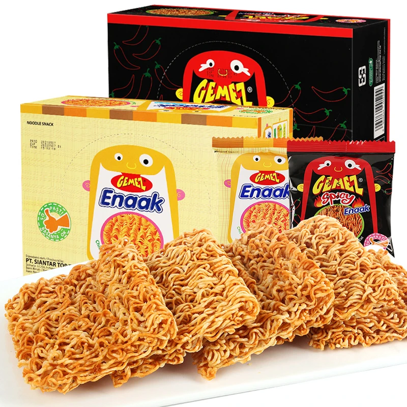 印尼进口Gemez小鸡面干脆面整箱装解馋小零食点心网红干吃方便面