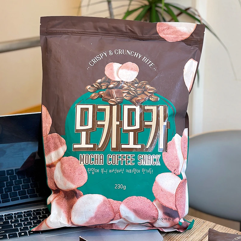 韩国进口Minisunny摩卡咖啡酥脆片薯片办公室膨化休闲小吃零食86g