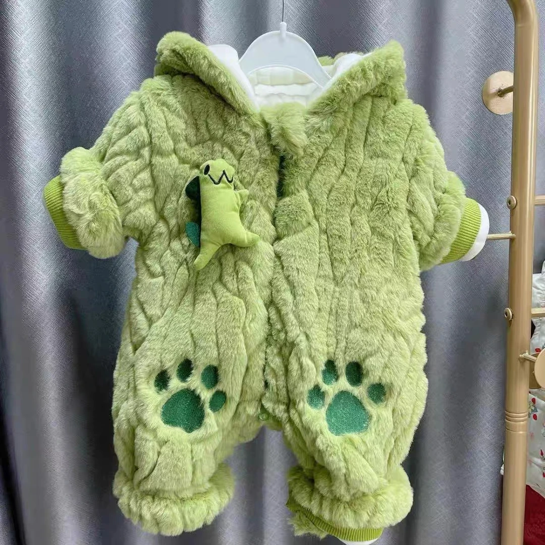 婴儿连体衣冬装男女宝宝冬套装新生儿冬季外出抱衣服加厚加绒棉衣