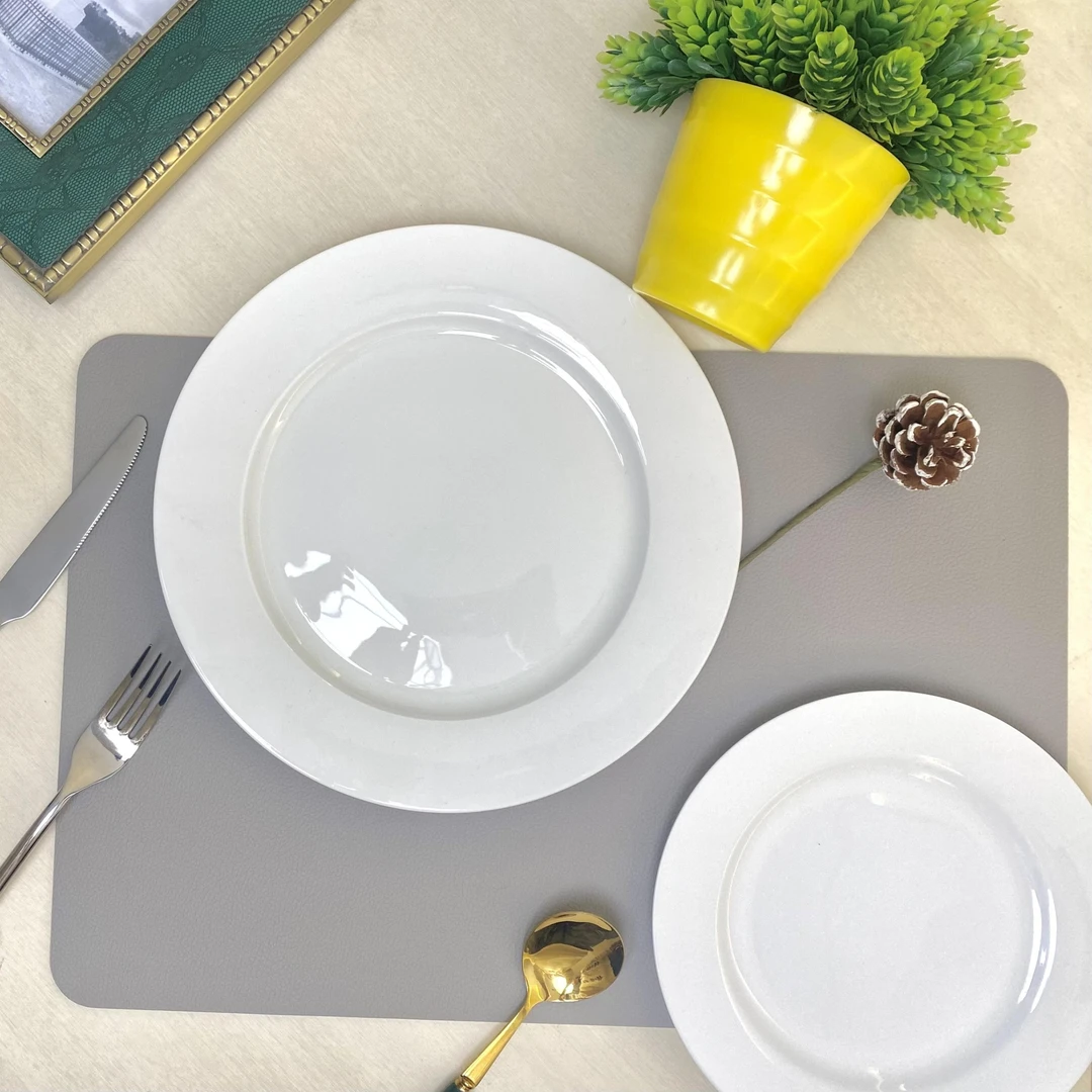【平盘】牛排盘子白色圆盘陶瓷盘碟子酒店西餐餐具平盘白瓷盘欧式
