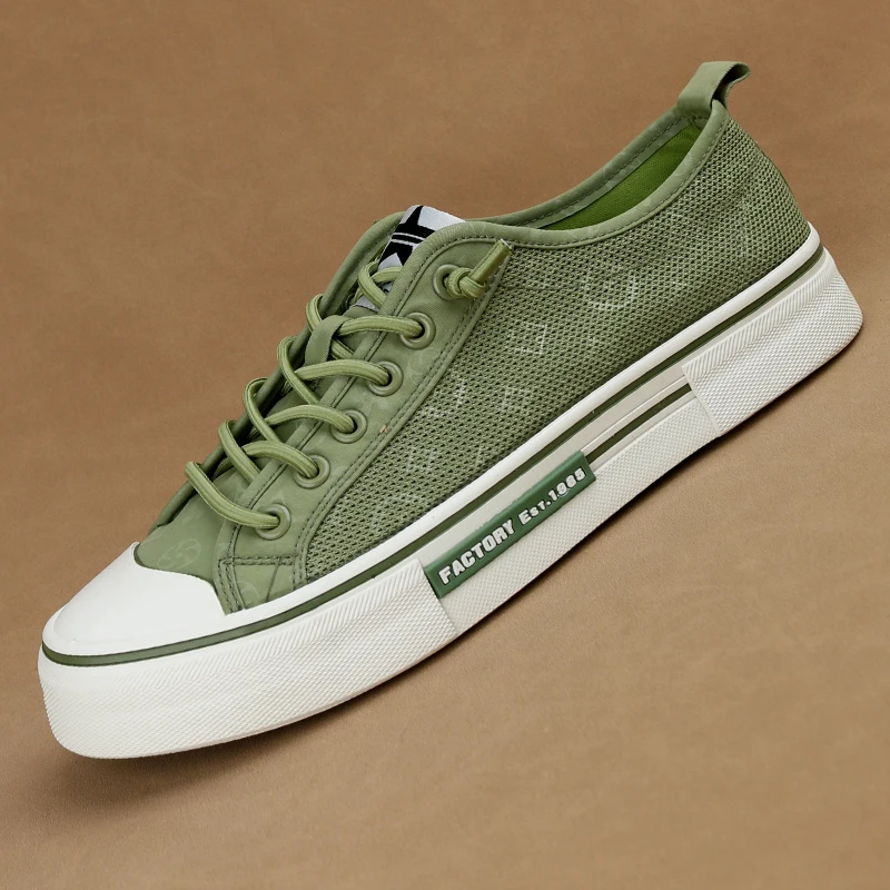 2024夏季冰丝透气百搭潮流舒适爆款男士时尚休闲潮鞋一脚蹬板鞋