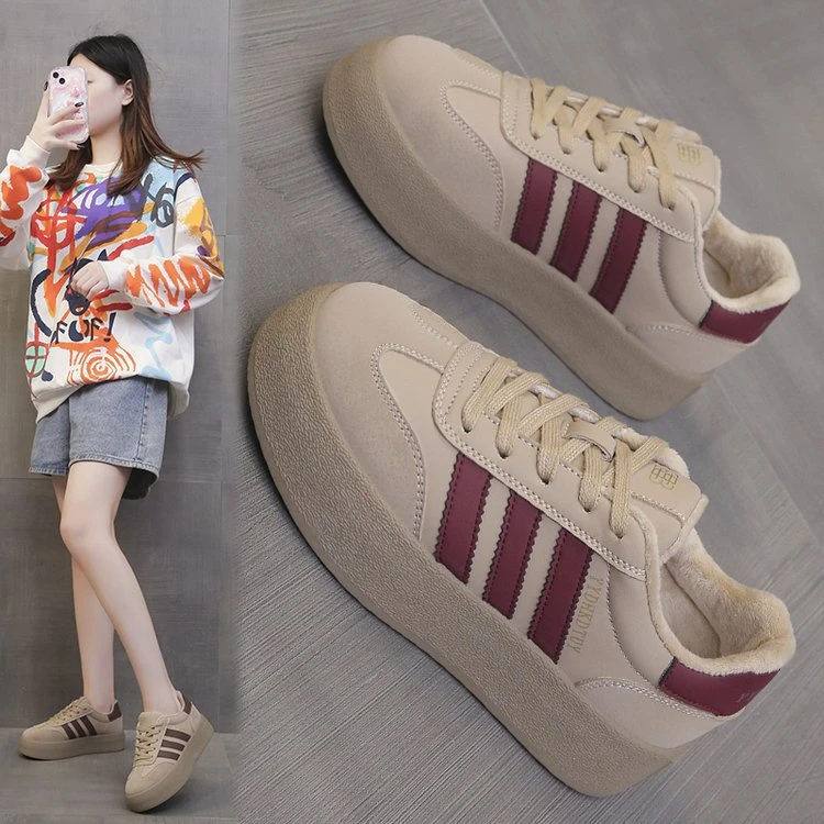 回力潮品德训鞋女休闲鞋2023秋季新款厚底小白鞋复古百搭运动板鞋