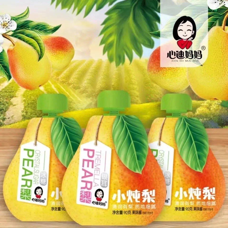 【五袋】心迪妈妈小炖梨银耳冰糖炖梨果泥梨汁泥清润儿童零食吸吸袋