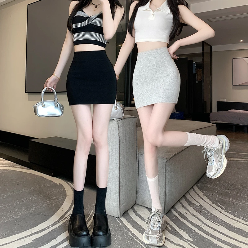 辣妹紧身包臀短裙秋季2025新款弹力高腰修身显瘦半身裙防走光裙子