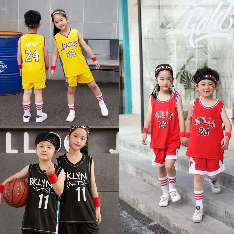 科比詹姆斯库里欧文哈登杜兰特篮球服儿童学生六一幼儿园背心球衣