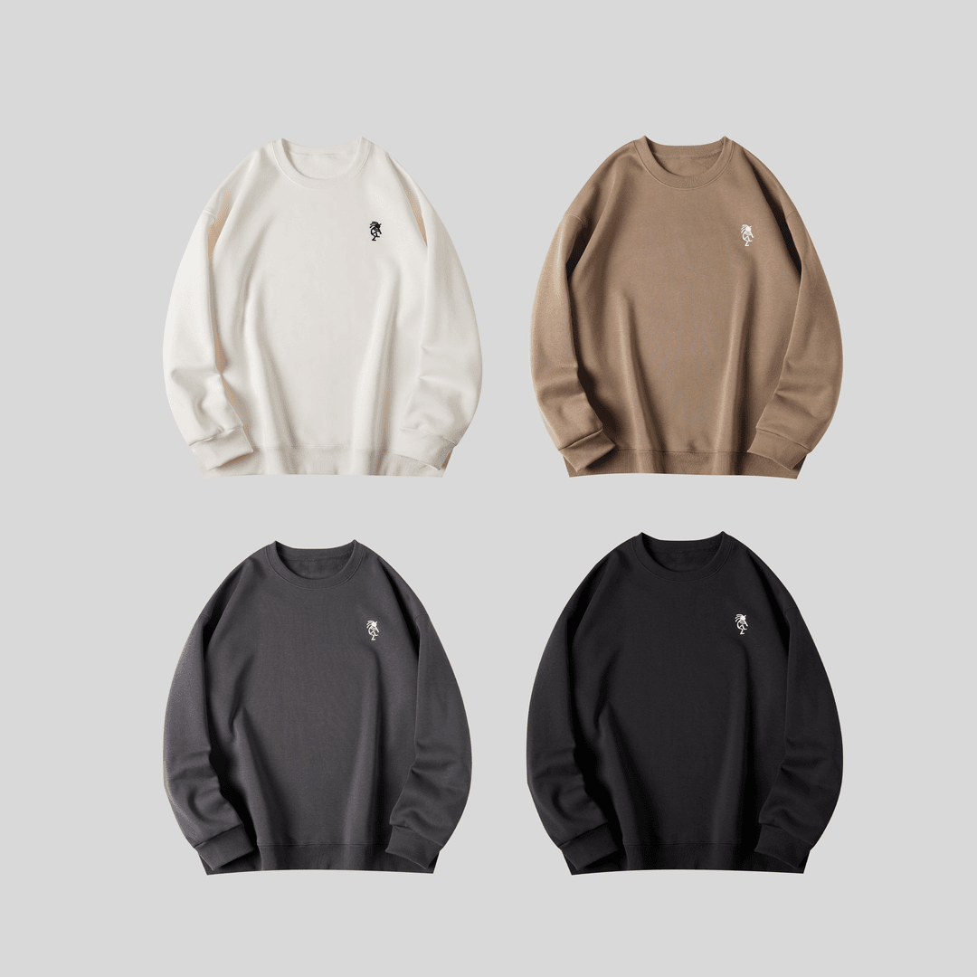 【加绒加厚奥利绒】设计感圆领卫衣宽松情侣装上衣