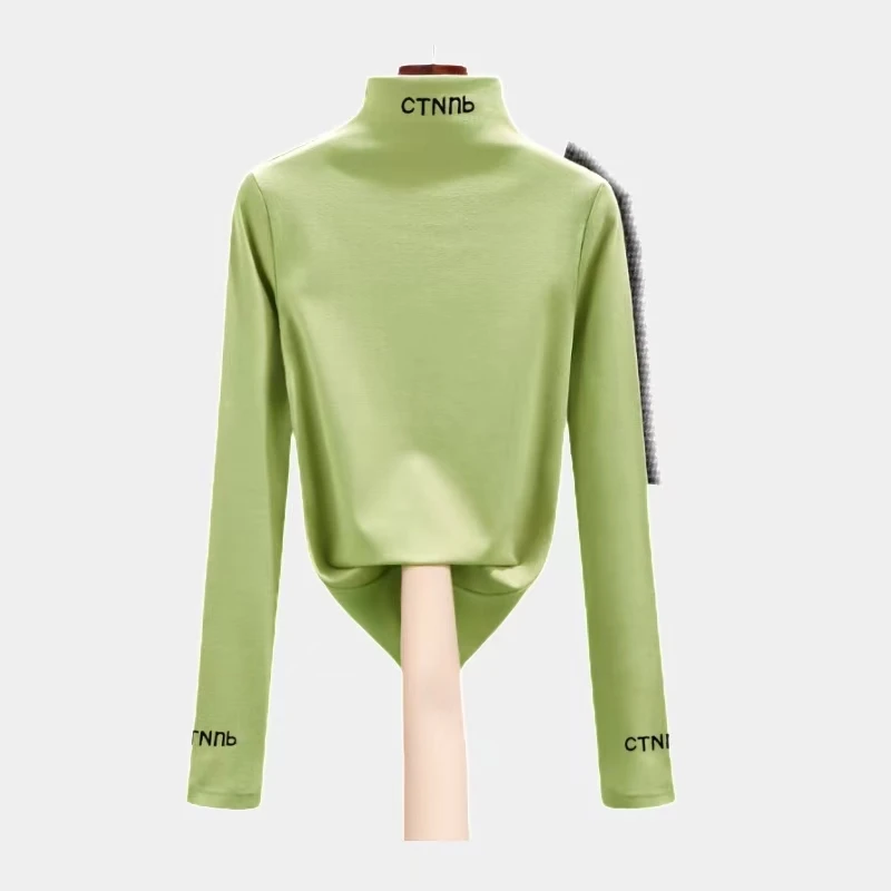 打底衫女秋冬内搭春秋百搭半高领2024新款黑色长袖t恤洋气上衣女