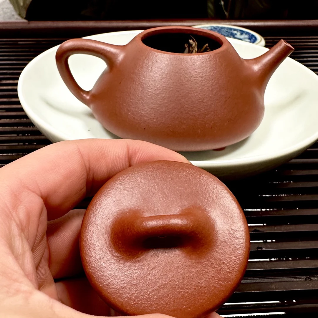 至纯红降坡手磨料子冶石瓢