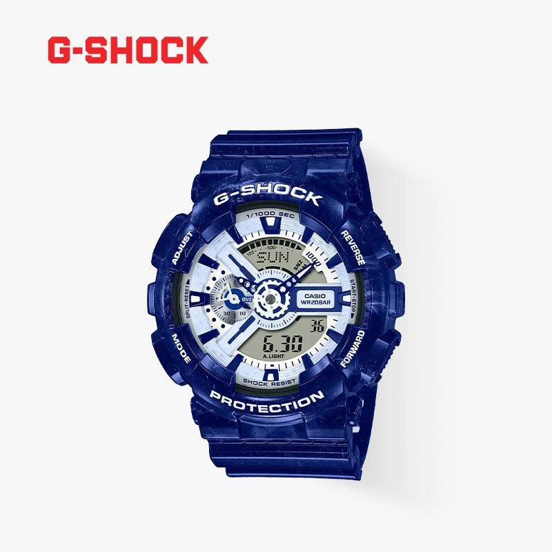 Casio/卡西欧青花瓷系列多功能时尚双显艺术潮流气质百搭手表