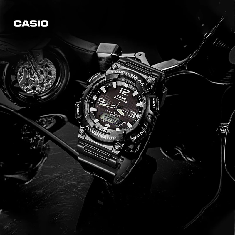 【捡漏款AQ-S810W经典多功能黑武士中学生手表太阳能手表