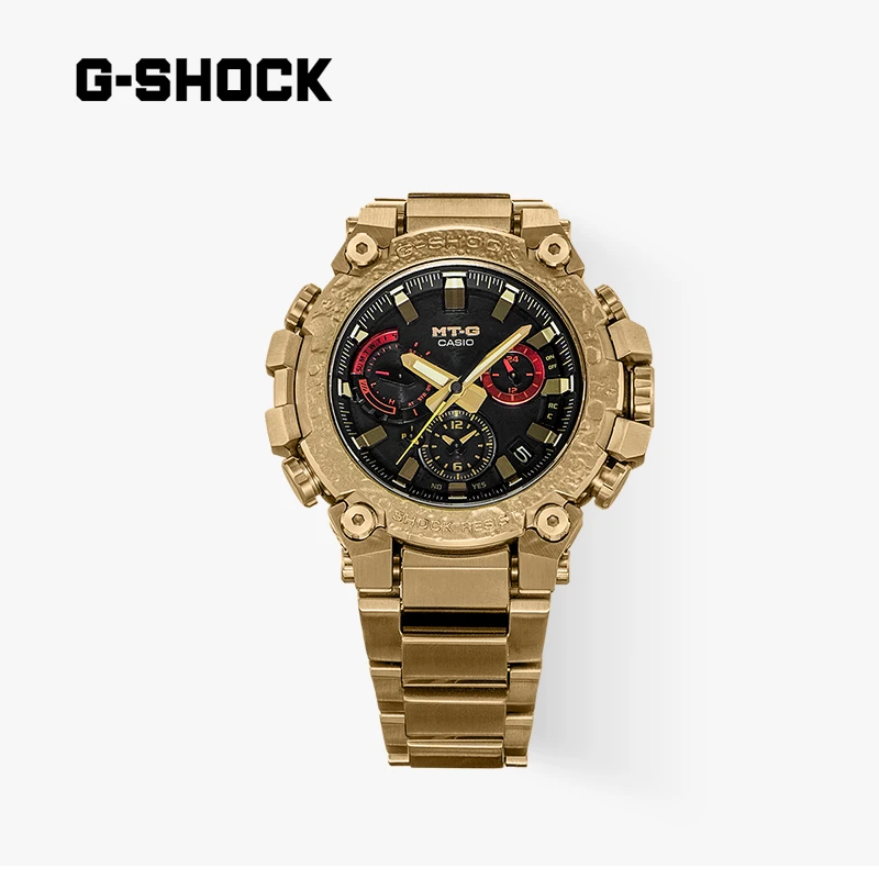 Casio/卡西欧气质个性金色手表MTG兔年生肖款MTGB-3000CX潮流男士