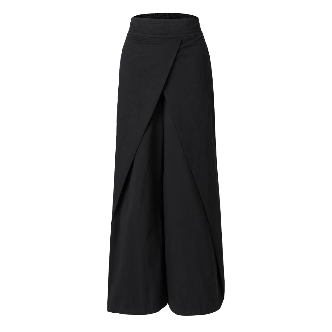 1423【张弛有度】不规则拼接直筒垂坠感休闲裤