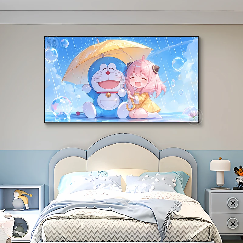 【直播福利】哆啦A梦阿尼亚挂画卡通动漫梦幻联动网咖电竞房装饰画