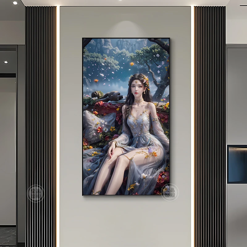 【直播福利】斗破苍穹挂画卡通二次绝美美杜莎网咖电竞房装饰画