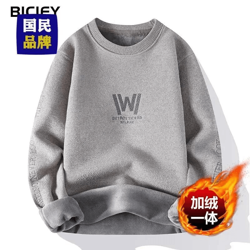 【小扬哥推荐】BICIFY/2023新款雪尼尔一体绒毛衣男秋冬韩版时尚