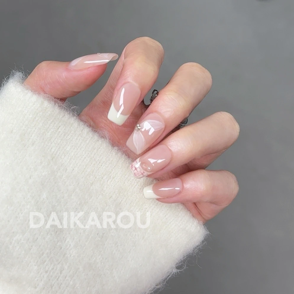 薄纱轻舞 黛卡柔 预售 新甲型 此度 短椭圆 中椭圆手工穿戴甲10片