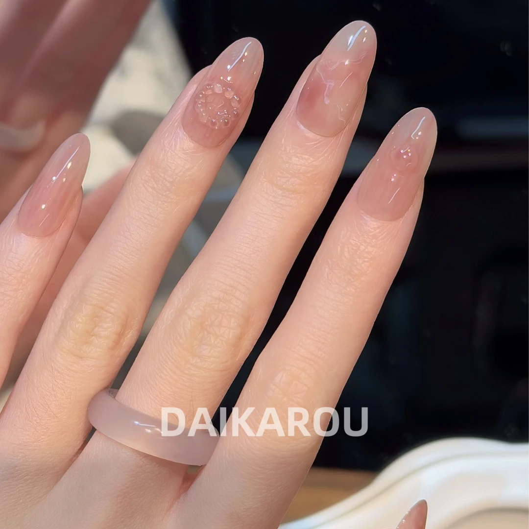 玉露轻霞 黛卡柔 预售 新甲型 此度 短椭圆 中椭圆手工穿戴甲10片