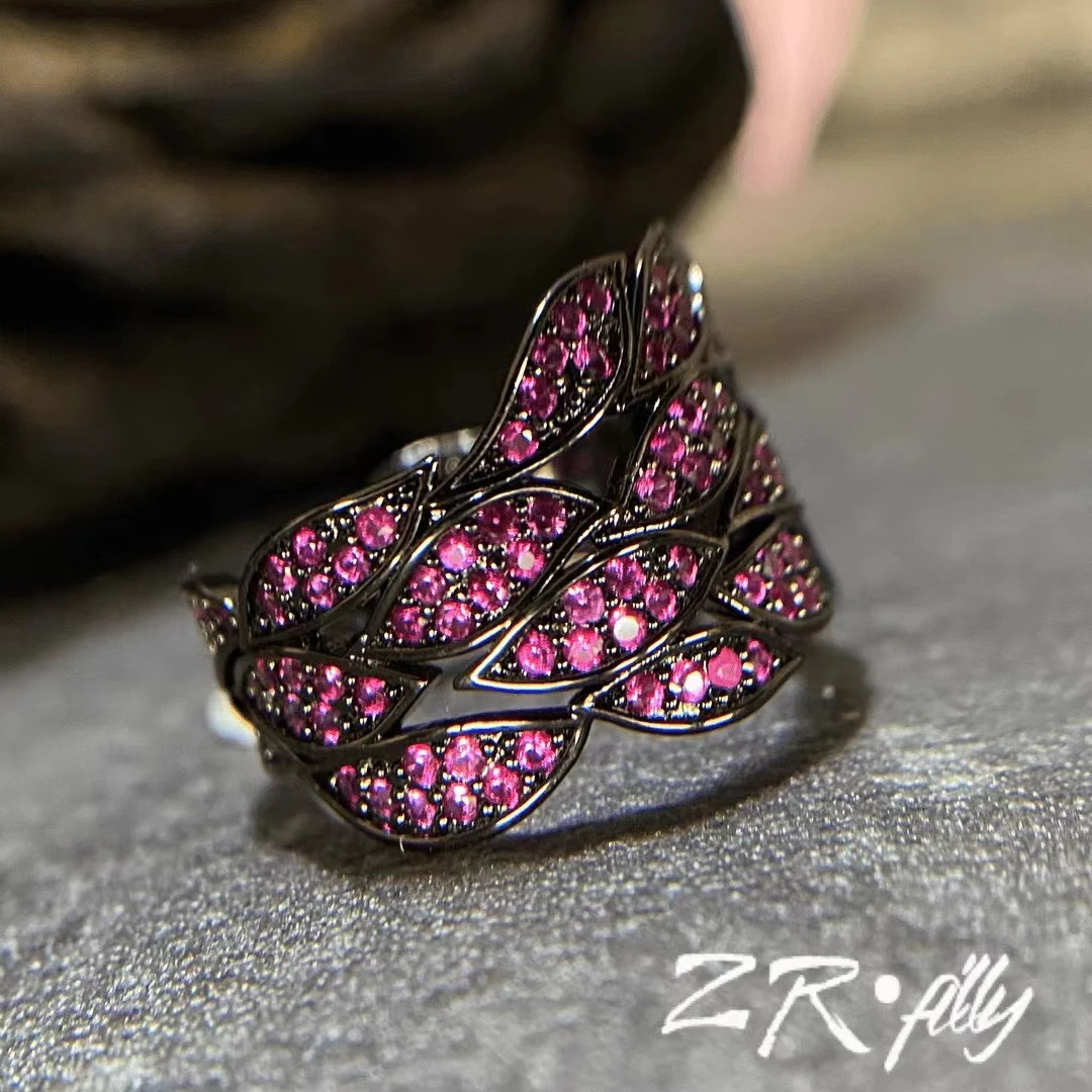 铜合金合成锆石戒指 时尚精致轻奢百搭戒指1023