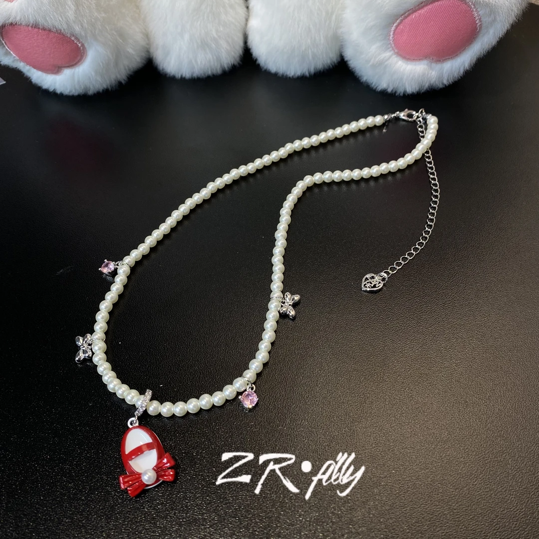 铜合金仿珍珠项链 时尚个性项链3733