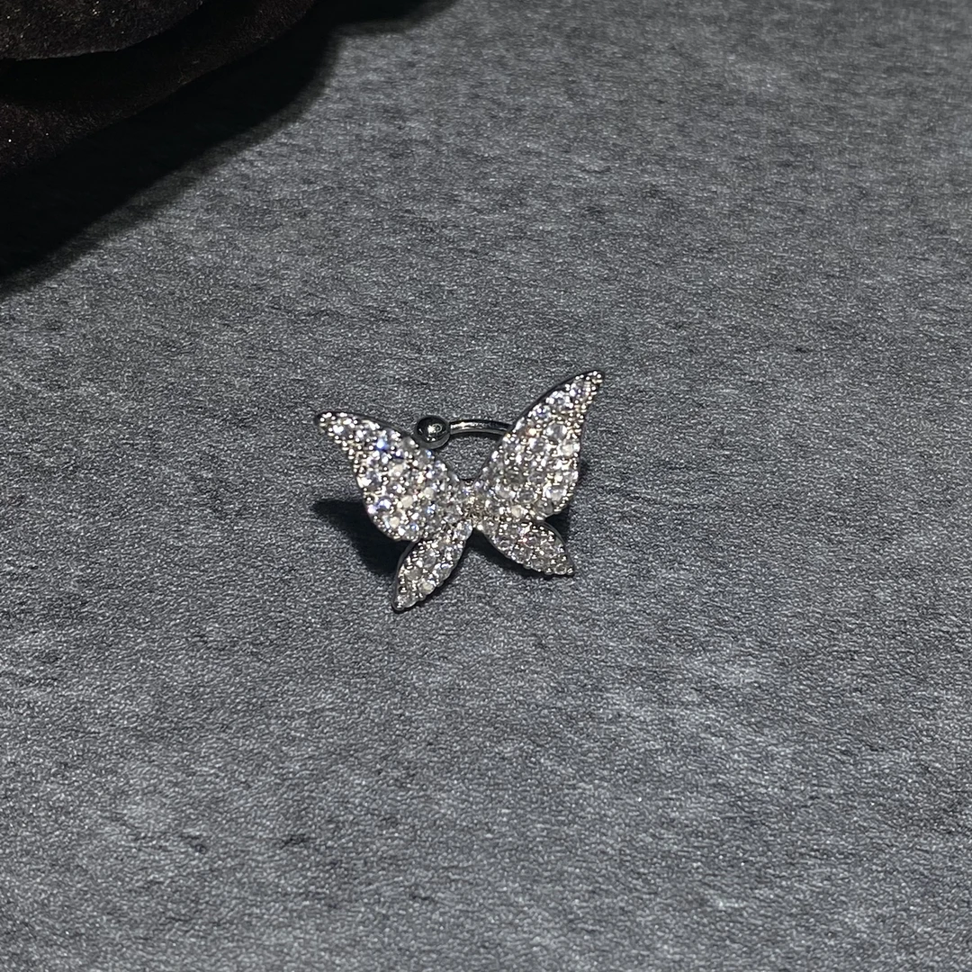 铜合金合成锆石耳饰 轻奢精致百搭时尚耳夹单个款301