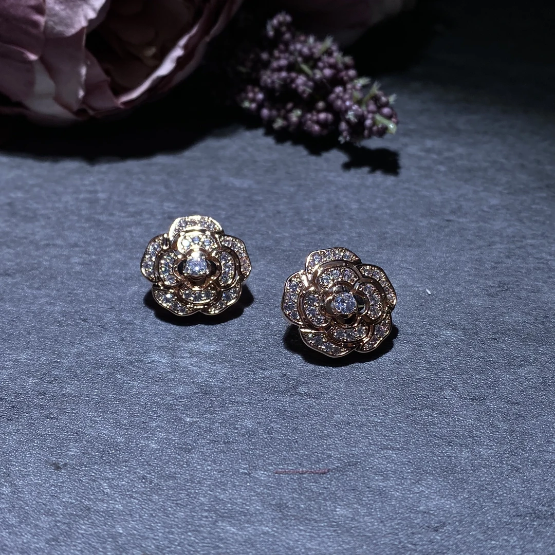 铜合金合成锆石耳饰 轻奢时尚精致百搭1939