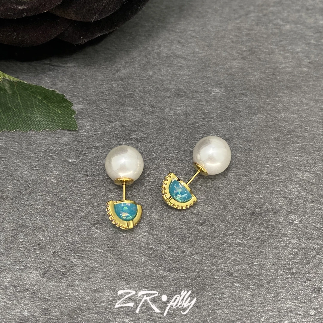 合金仿珍珠耳饰 时尚个性耳钉3058