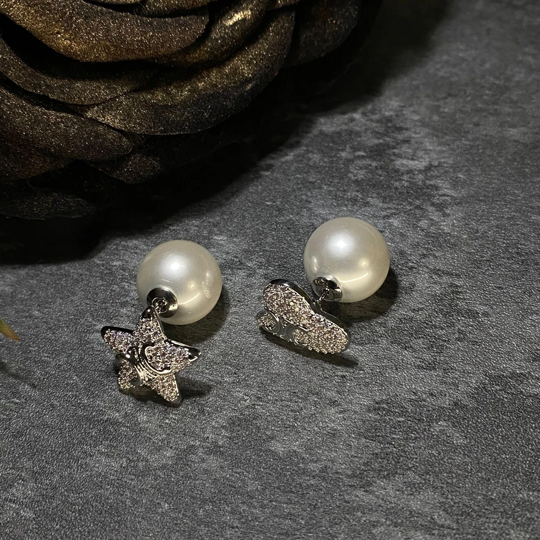 铜合金仿珍珠耳饰 精致耳钉时尚轻奢耳饰1167