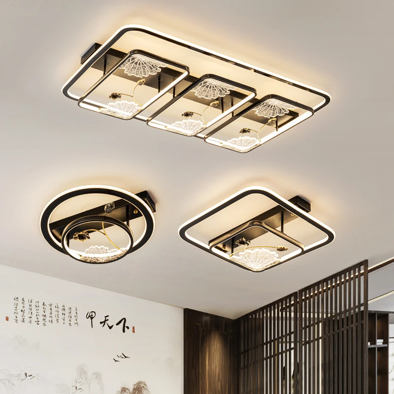 全铜新中式吸顶灯客厅餐厅灯中国风简约现代卧室灯全屋套餐灯具