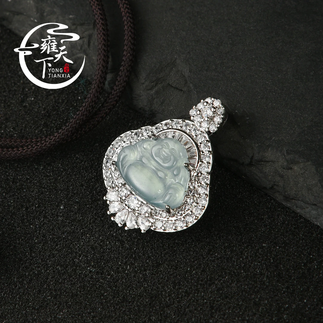 【雍天下】纯高冰种天然A货翡翠佛公多样性发一件 A41