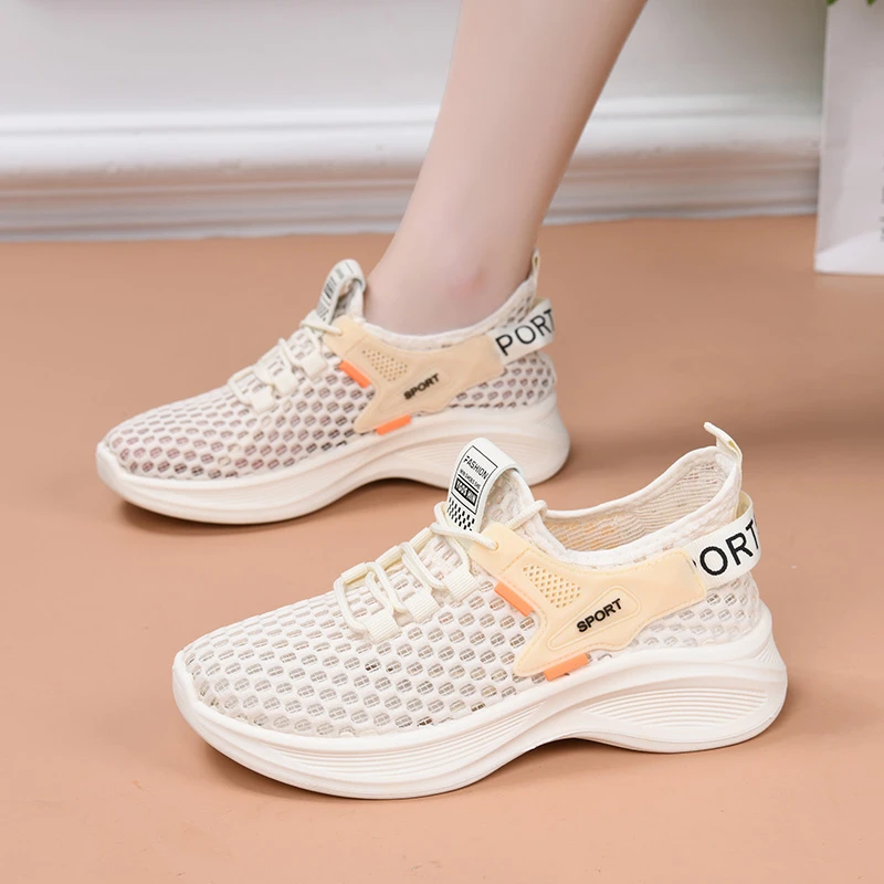 2025飞织女鞋夏季新款百搭休闲网面透气运动韩版ins潮鞋轻便跑步