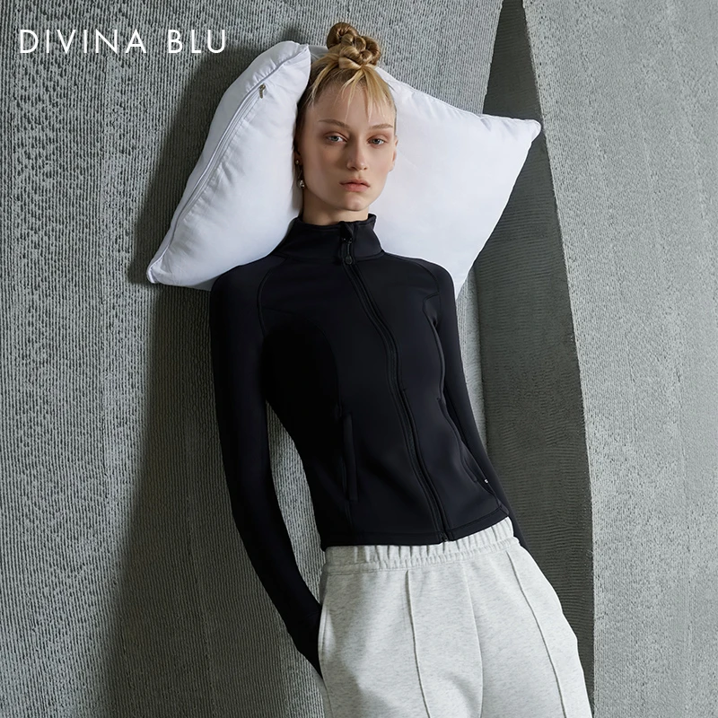 DIVINABLU迪唯纳丨西雅图运动外套女健身跑步显瘦秋冬瑜伽外套