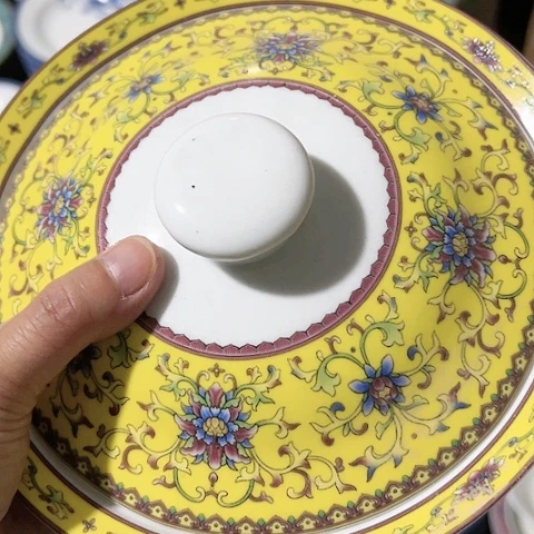 盘黄珐琅七寸和器