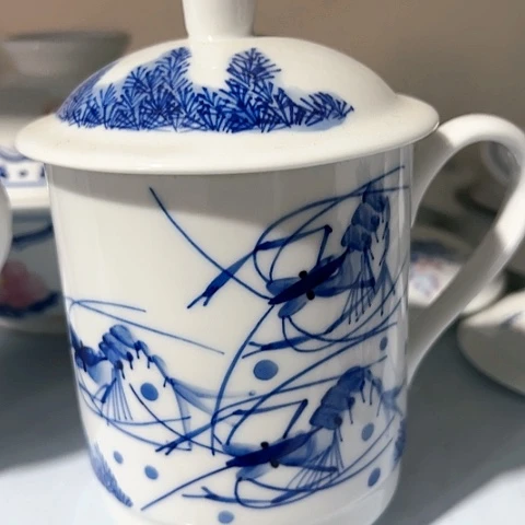 壶手绘金品陶办公杯微瑕