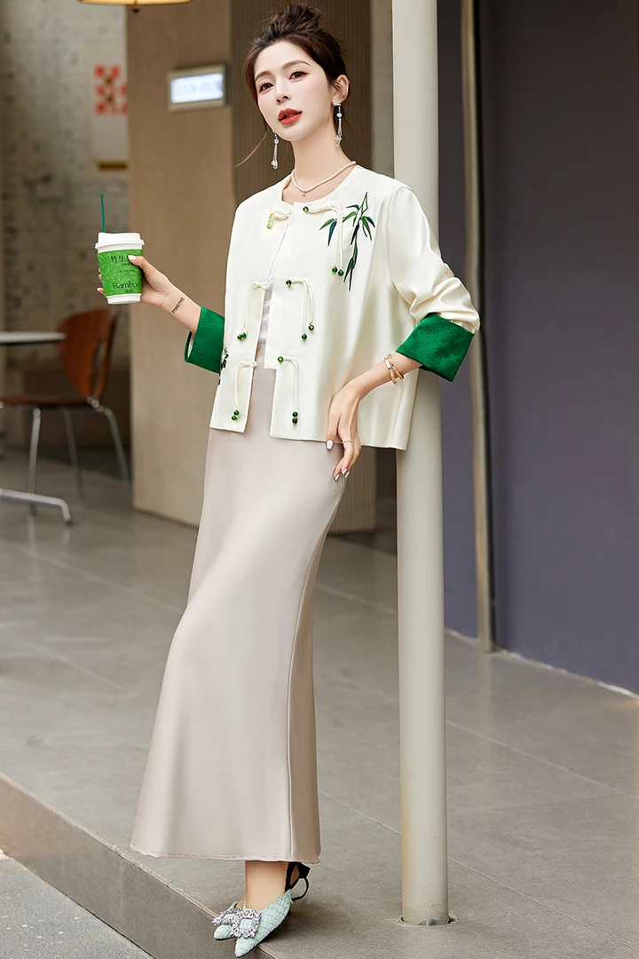 今年流行漂亮新中式国风百搭气质高级感超好看熊猫套裙