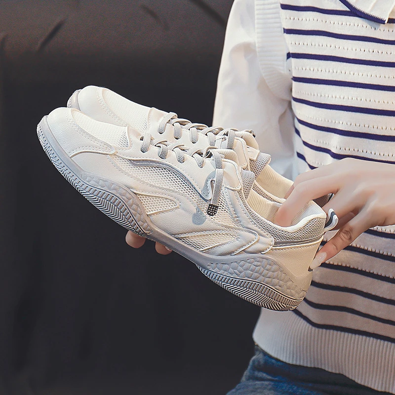 韩版潮鞋2024春季薄款休闲时尚透气新款跑步运动鞋