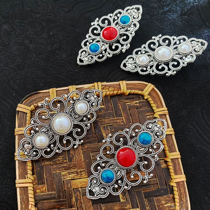 慕崡民族配饰-（一对）民族风镂空鸭嘴夹手工气质百搭饰品古风古典