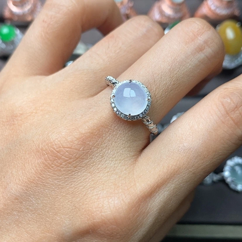 【闪购商品】翡翠戒指银S925镶嵌……