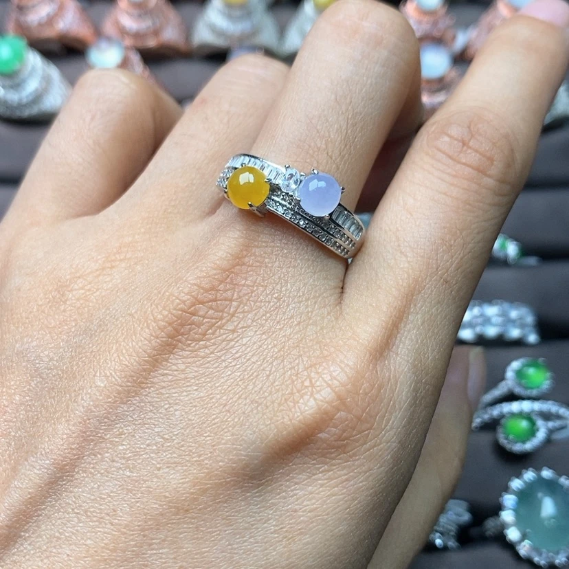 【闪购商品】翡翠戒指银S925镶嵌……