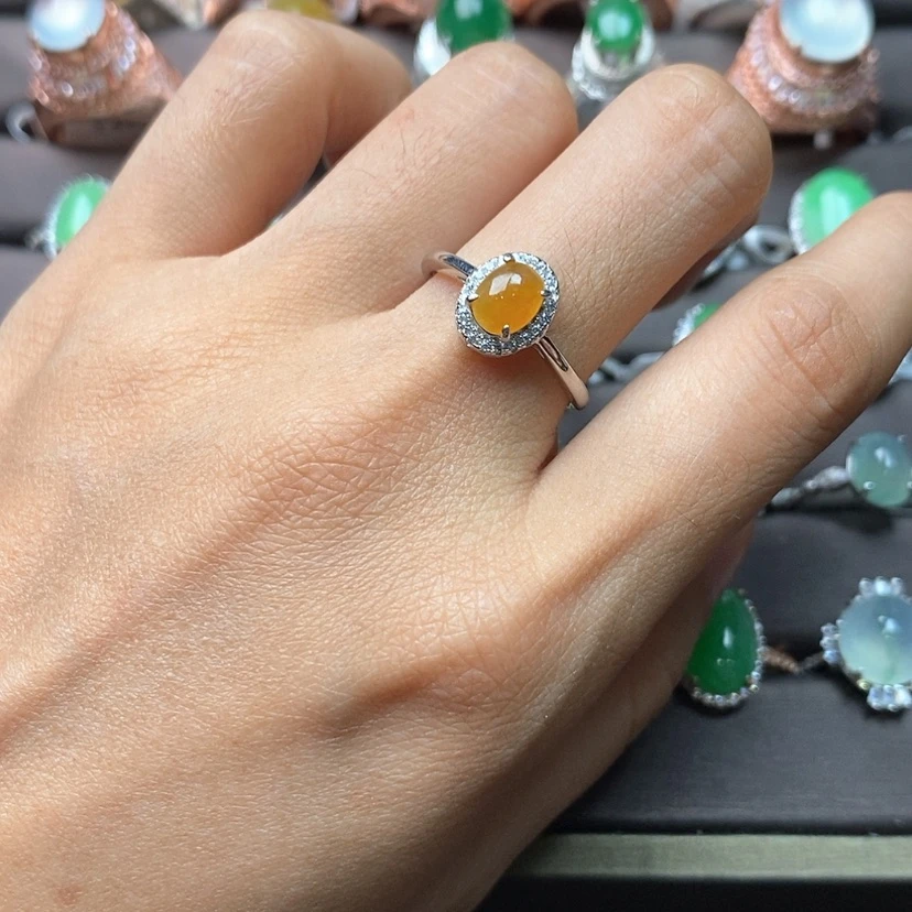 【闪购商品】翡翠戒指银S925镶嵌缅甸