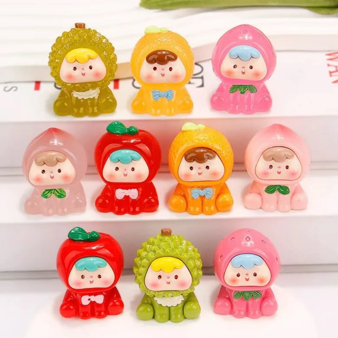 【九宫格】二代水果崽崽少女心创意网红可爱立体树脂DIY摆件