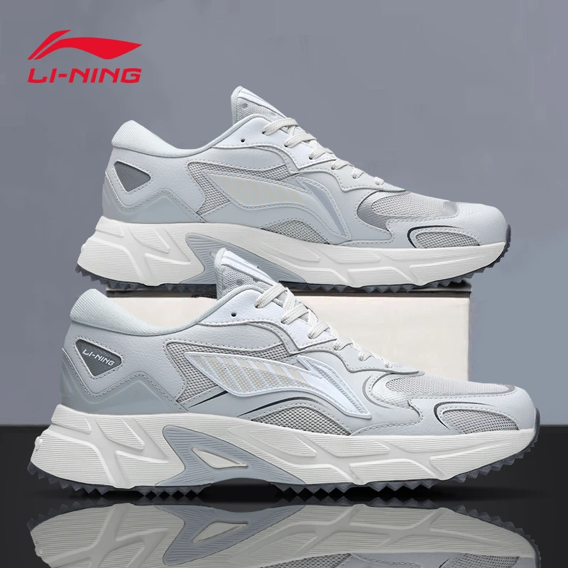 李宁跑步鞋男鞋复古经典潮流减震防滑耐磨透气轻便休闲百搭老爹鞋