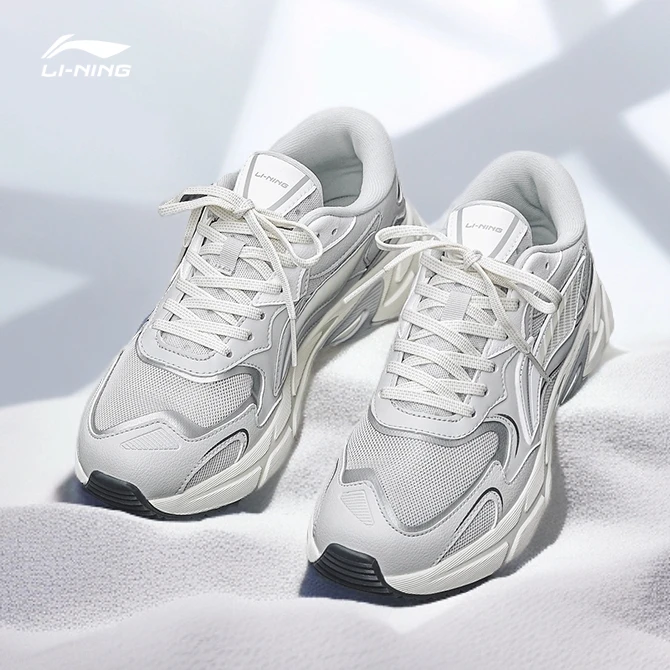 【秋冬老爹鞋爆款】李宁休闲鞋男士款2025新款透气跑步鞋复古运动鞋