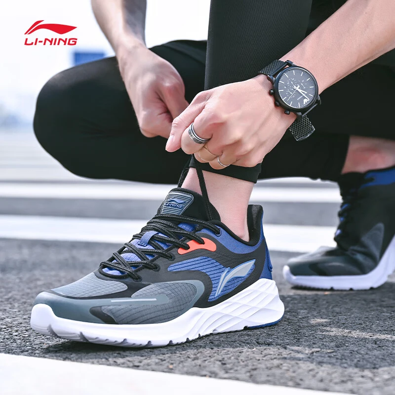 李宁男鞋运动鞋2025新款跑步鞋透气网面训练慢跑鞋百搭旅游休闲鞋
